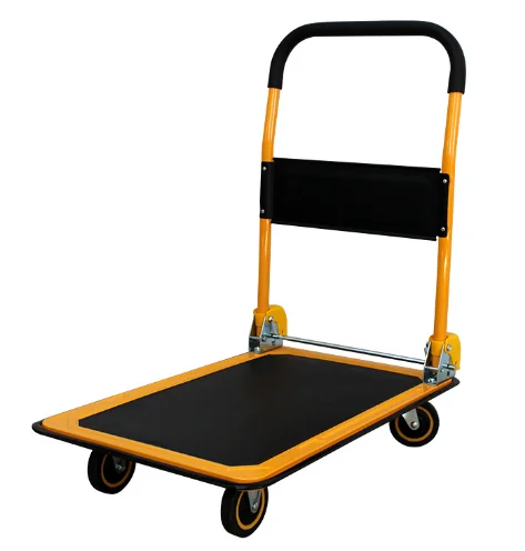High Quality Four Wheels Capacity 300 kgs Yellow Platform Hand Truck / Cart / Trolley
High Quality Four Wheels Capacity 300 kgs Yellow Platform Hand Truck / Cart / Trolley