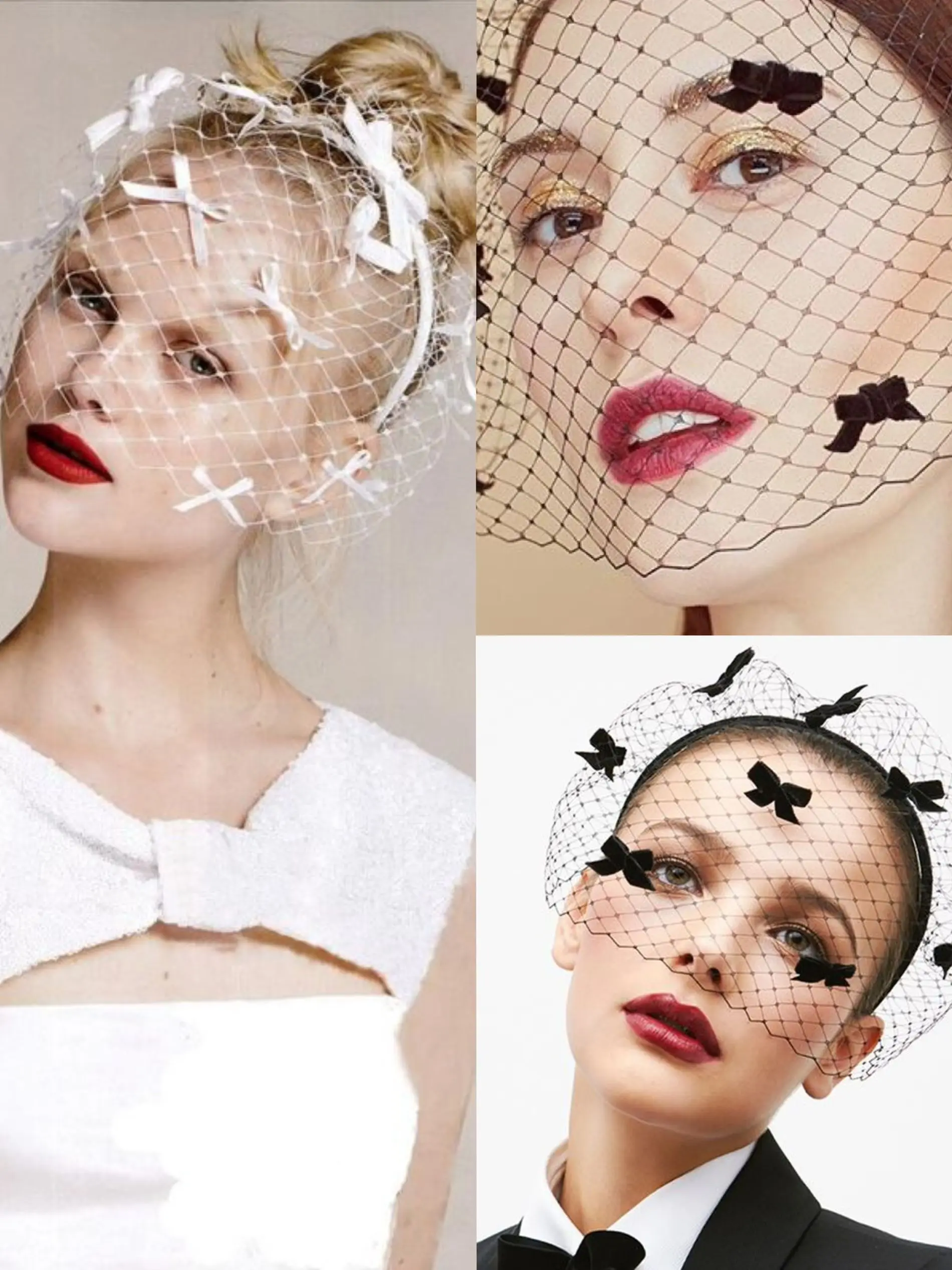 Bowknot Bridal Net Birdcage Face Veils Wedding Party Graceful Bridal Hair Accessories Brides Blusher Veil Headpiece
Bowknot Bridal Net Birdcage Face Veils Wedding Party Graceful Bridal Hair Accessories Brides Blusher Veil Headpiece