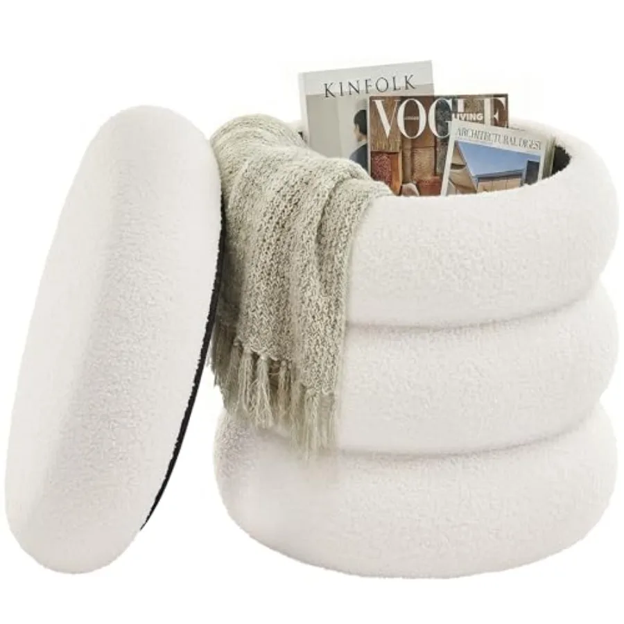 Vanity Stool Round Ottoman with Storage Upholstered Feet Stool Removable Lid for Living Room Bedroom Easy Assembly 16.9 x 16.9
Vanity Stool Round Ottoman with Storage Upholstered Feet Stool Removable Lid for Living Room Bedroom Easy Assembly 16.9 x 16.9