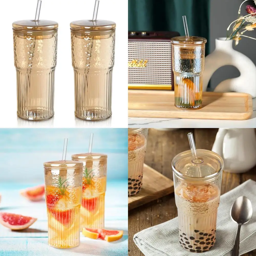 22 oz amber glass tumbler with straw and lid for iced tea coffee smoothie water juice beverages soda,ribbed glasses cups,borosi
22 oz amber glass tumbler with straw and lid for iced tea coffee smoothie water juice beverages soda,ribbed glasses cups,borosi