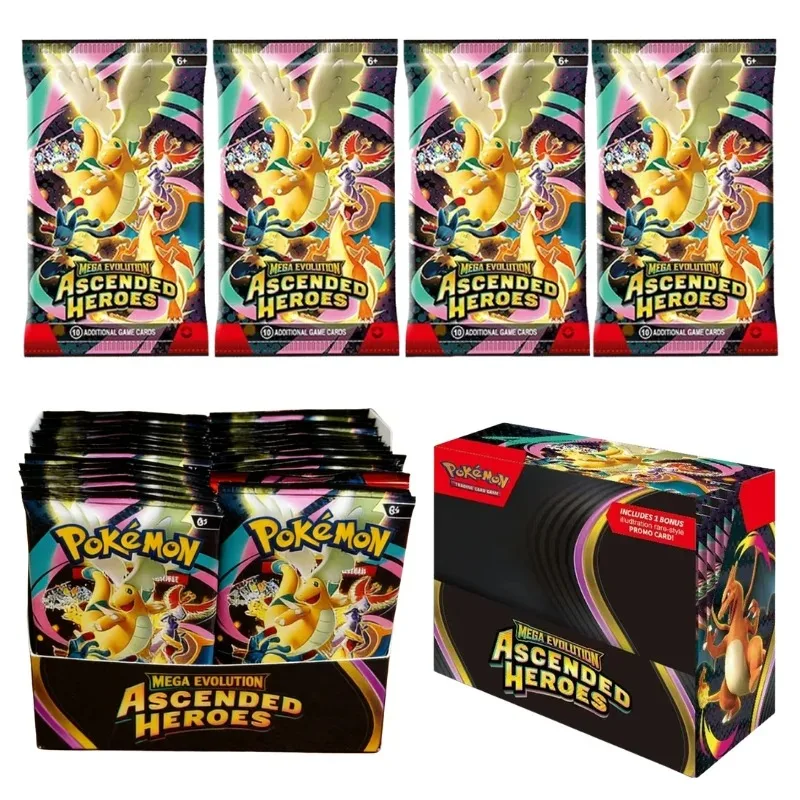 12/18/36 Packs English Pokémon TCG: Mega Evolution Perfect order Phantasmal Flames Ascended Heroes Booster Box Pokemon card
12/18/36 Packs English Pokémon TCG: Mega Evolution Perfect order Phantasmal Flames Ascended Heroes Booster Box Pokemon card