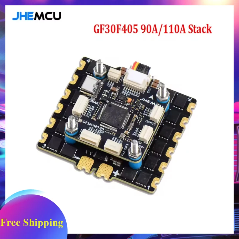 JHEMCU GF30F405 Flight Controller With 90A/ 110A ESC 3-8S Lipo for RC FPV Long Range Drone
JHEMCU GF30F405 Flight Controller With 90A/ 110A ESC 3-8S Lipo for RC FPV Long Range Drone