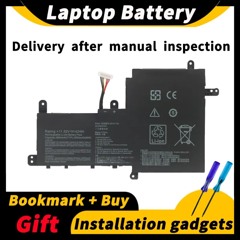 Аккумулятор для ноутбука ASUS S5300F S5300U S530UA S530F S530UN S530UA X530F X530FN X530UN B31N1729 7,6 V 30wh/4240mAh
Аккумулятор для ноутбука ASUS S5300F S5300U S530UA S530F S530UN S530UA X530F X530FN X530UN B31N1729 7,6 V 30wh/4240mAh