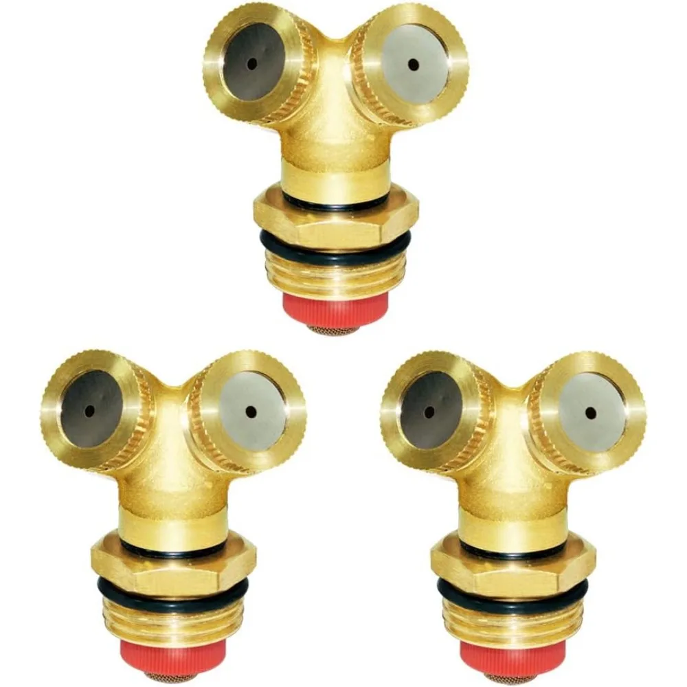 Joywayus Brass Misting Spray Nozzle 1/2 NPT Male 2-Holes Garden Sprinklers Irrigation Connector Water Sprinklers Mister Heads Fi
Joywayus Brass Misting Spray Nozzle 1/2 NPT Male 2-Holes Garden Sprinklers Irrigation Connector Water Sprinklers Mister Heads Fi