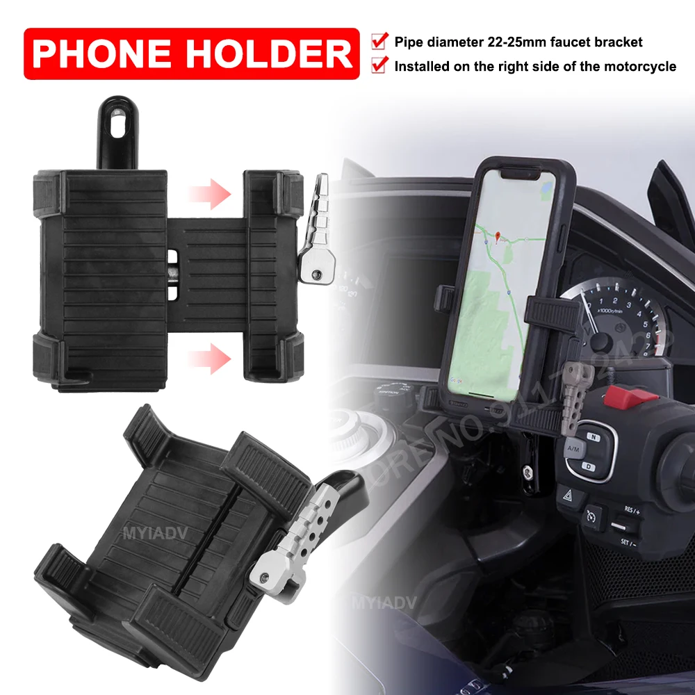 Motorcycle Mobile Phone Holder Expandable 360° Rotation GPS Cellphone Support Mount Bracket For Gold Wing Tour DCT Airbag GL1800
Motorcycle Mobile Phone Holder Expandable 360° Rotation GPS Cellphone Support Mount Bracket For Gold Wing Tour DCT Airbag GL1800