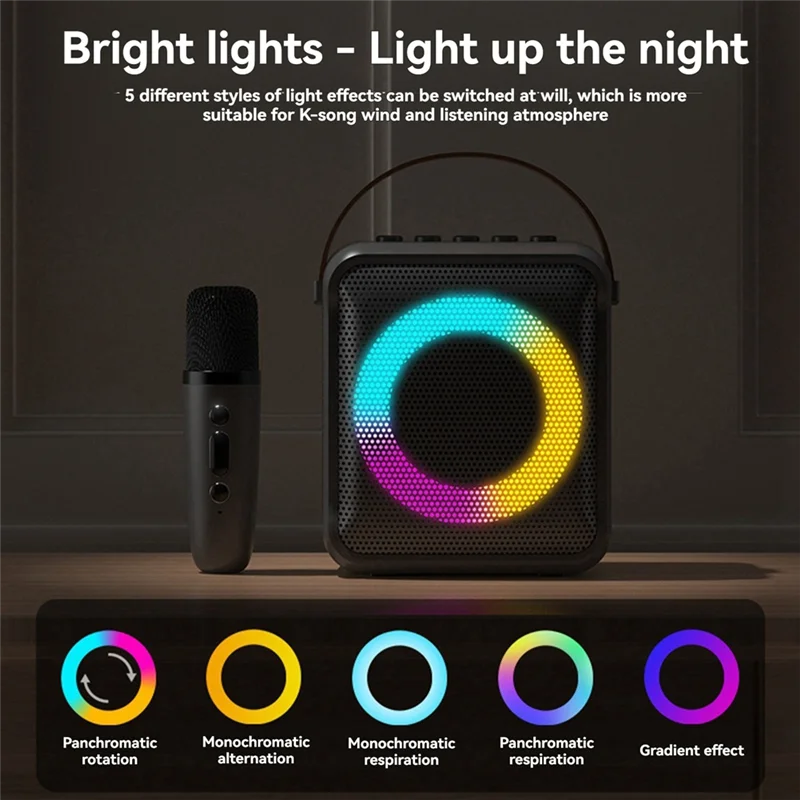 Multifunctional Bluetooth Audio Portable Microphone Colorful Led Atmosphere Lamp Home Karaoke Speaker
Multifunctional Bluetooth Audio Portable Microphone Colorful Led Atmosphere Lamp Home Karaoke Speaker