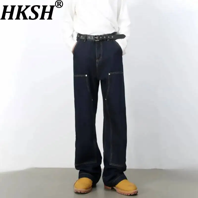 HKSH Spring New Men Tide Denim Pants Original Safari Style Jeans American High Street Fashion Y2K Punk Straight Trousers HK24365
HKSH Spring New Men Tide Denim Pants Original Safari Style Jeans American High Street Fashion Y2K Punk Straight Trousers HK24365