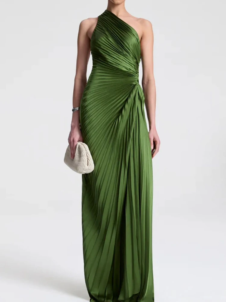 Women's Summer Sleeveless Skew Collar Fashion Patchwork Maxi Dress Elegant Chic Solid Holiday Streetwear Party Dress for Ladies
Women's Summer Sleeveless Skew Collar Fashion Patchwork Maxi Dress Elegant Chic Solid Holiday Streetwear Party Dress for Ladies