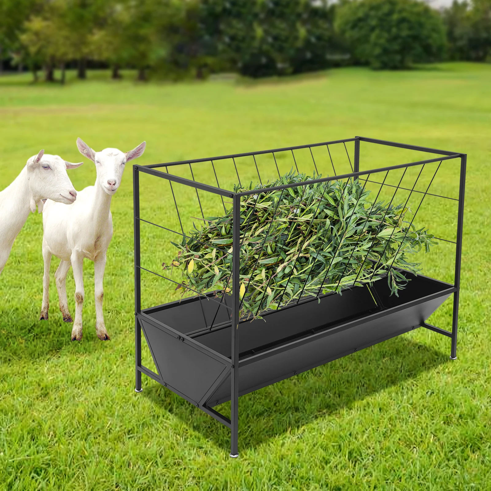 Pasture Hay Feeder, Heavy Duty 2-in-1 Livestock Feeder, Large-Capacity Hay Feeder 
Pasture Hay Feeder, Heavy Duty 2-in-1 Livestock Feeder, Large-Capacity Hay Feeder