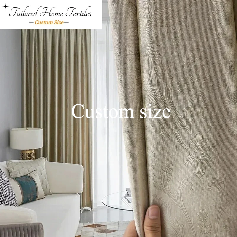 Custom Size Luxury European Blackout Insulation Sunshade Fabric Curtains for Living Dining Room Bedroom White Tulle Decor
Custom Size Luxury European Blackout Insulation Sunshade Fabric Curtains for Living Dining Room Bedroom White Tulle Decor