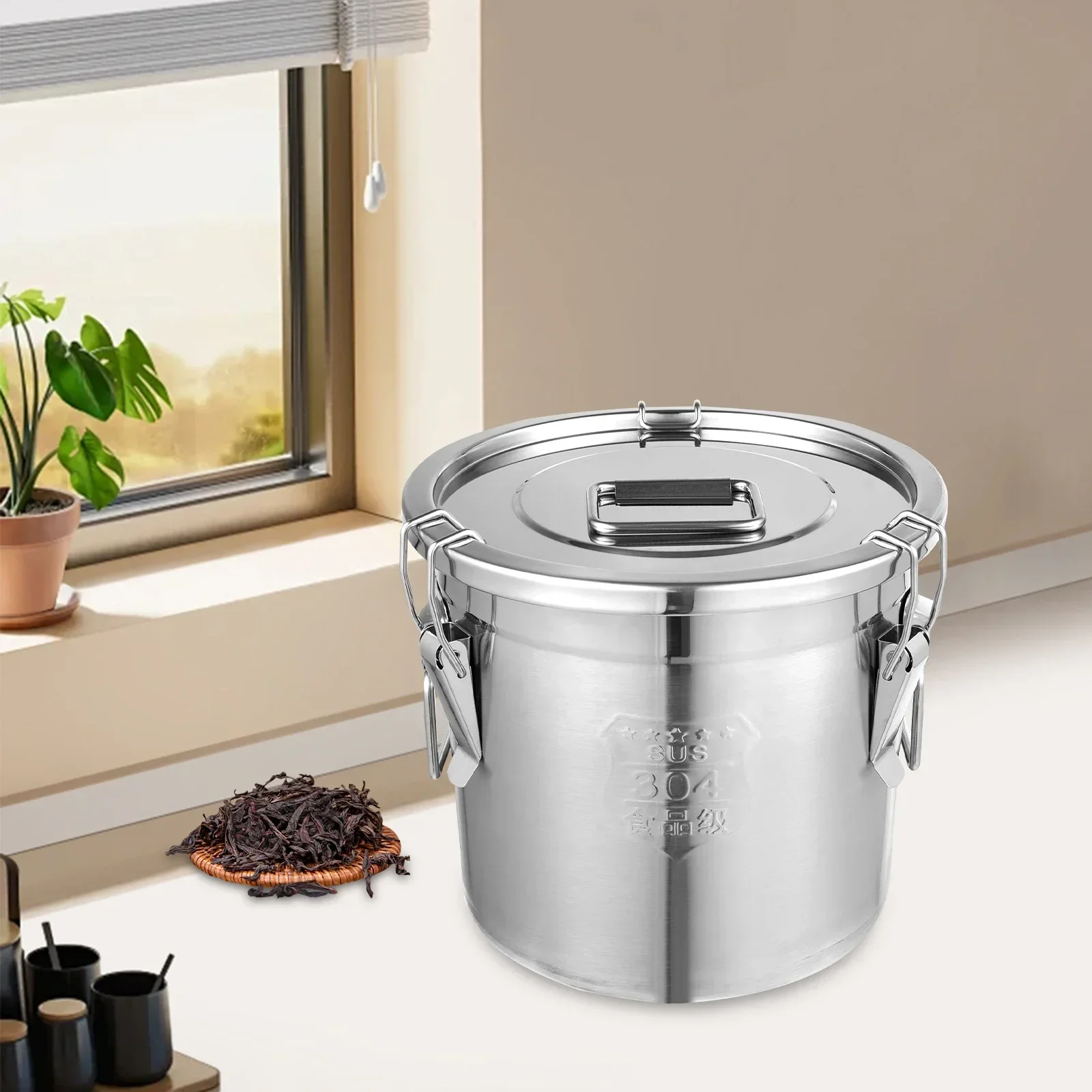 Контейнер для зерна из нержавеющей стали 12л, герметичная канистра, герметичное ведро из нержавеющей стали с крышкой, контейнер для хранения продуктов питания 
Контейнер для зерна из нержавеющей стали 12л, герметичная канистра, герметичное ведро из нержавеющей стали с крышкой, контейнер для хранения продуктов питания