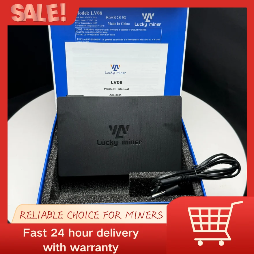 Lucky Miner Lv08 4.5TH/s Bitcoin-Dedicated ASIC Miner-Built-in Chip, Low-Power High Efficiency, Worldwide Stock Rapid Deliv
Lucky Miner Lv08 4.5TH/s Bitcoin-Dedicated ASIC Miner-Built-in Chip, Low-Power High Efficiency, Worldwide Stock Rapid Deliv