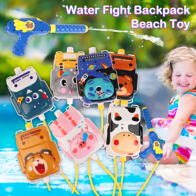 Children Summer Backpack Water Spray Toy Cartoon 1300ML Large Capacity Backpack Water Fight Toy Outdoor Beach Water Battle Game
Children Summer Backpack Water Spray Toy Cartoon 1300ML Large Capacity Backpack Water Fight Toy Outdoor Beach Water Battle Game