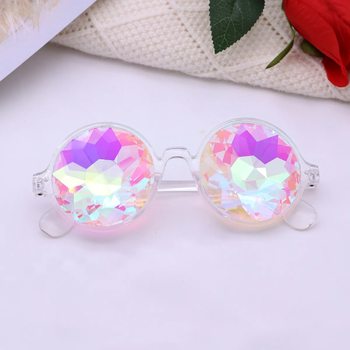 Kaleidoscope Glasses Transparent Diffractive Eyeglass for Concert Night Club Stage Party Prism Diffraction
Kaleidoscope Glasses Transparent Diffractive Eyeglass for Concert Night Club Stage Party Prism Diffraction