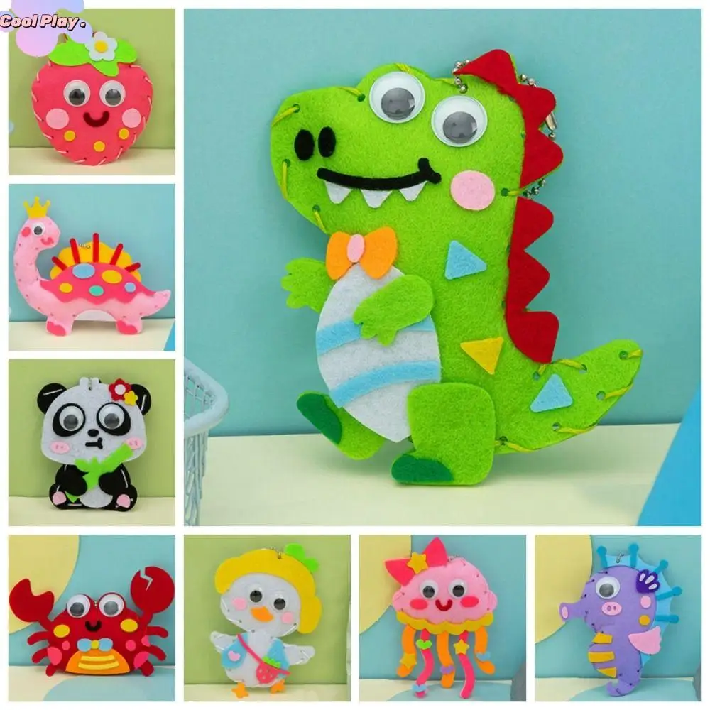 Cartoon Animals DIY Sewing Craft Kit Toys Sewing Dinosaur Animal Non-woven Dolls Non-woven Handmade Dinosaur Sewing Set
Cartoon Animals DIY Sewing Craft Kit Toys Sewing Dinosaur Animal Non-woven Dolls Non-woven Handmade Dinosaur Sewing Set