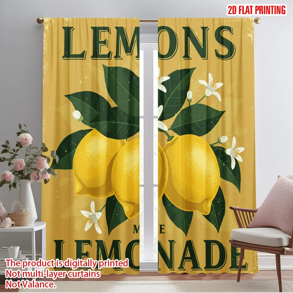 2pcs 2D flat printing Party Curtain Lemons Make Lemonade Fabric Without Electricity Festive Curtains Use for Living Room Outdoor
2pcs 2D flat printing Party Curtain Lemons Make Lemonade Fabric Without Electricity Festive Curtains Use for Living Room Outdoor