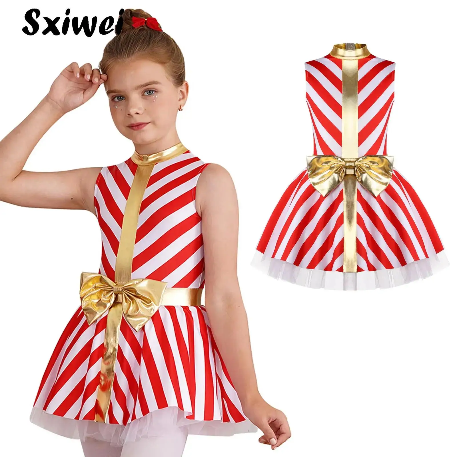 Candy Cane Ballet Dance Dress for Girls Sequins Christmas Elf Mesh Tutu Gymastics Leotard Figure Skating Performance Costume
Candy Cane Ballet Dance Dress for Girls Sequins Christmas Elf Mesh Tutu Gymastics Leotard Figure Skating Performance Costume
