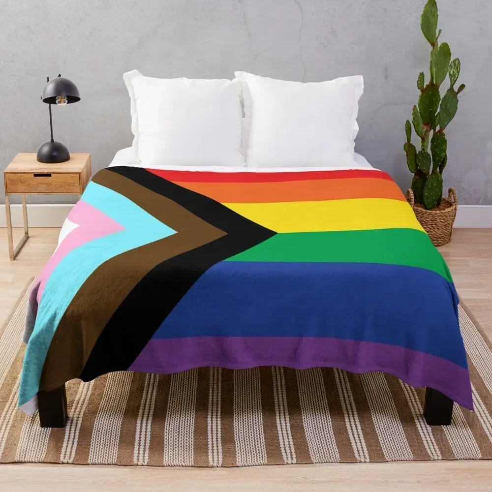 Progress Pride Throw Blanket Cozy Light Blanket for Travel Camping Picnic
Progress Pride Throw Blanket Cozy Light Blanket for Travel Camping Picnic