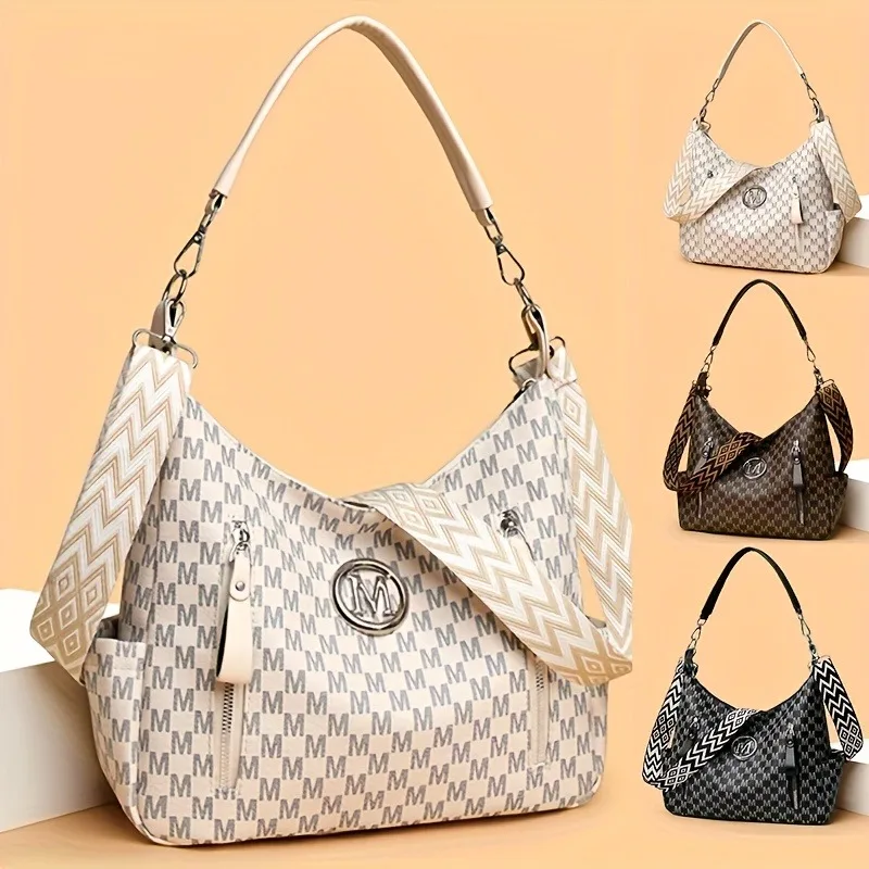 High-end fashion and versatile old-fashioned lettered large-capacity one-shoulder crossbody bag, handbag 
High-end fashion and versatile old-fashioned lettered large-capacity one-shoulder crossbody bag, handbag