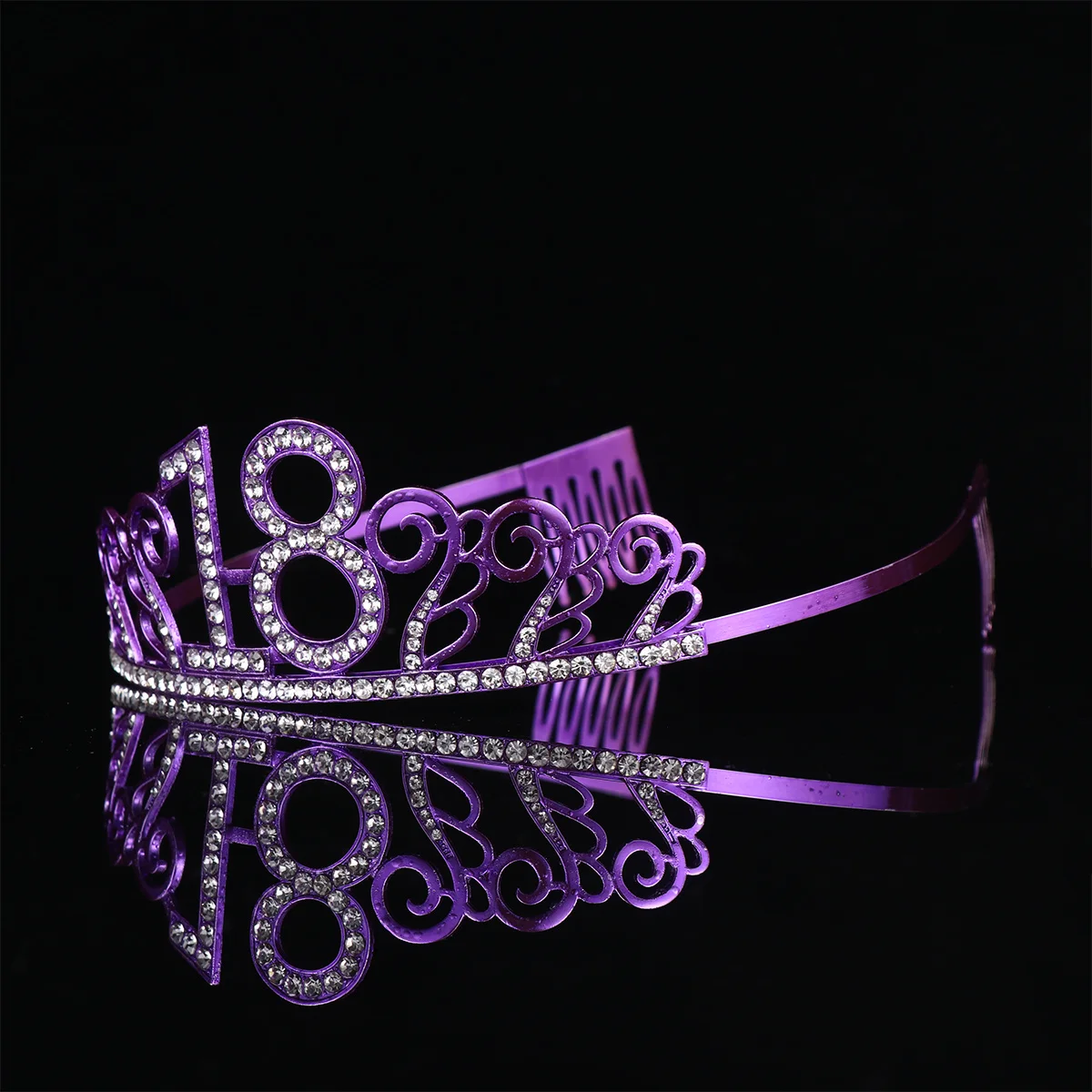 Purple 18 Rhinestone Crown Headdress Fine Crafted Accessories Women Party Wedding Decor Number Crown Delicate
Purple 18 Rhinestone Crown Headdress Fine Crafted Accessories Women Party Wedding Decor Number Crown Delicate