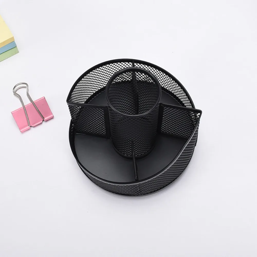 Multi-functional Rotating Pen Holder Metal Mesh 360-degree Free Rotation Desktop Storage Box Convenient Black Pencil Holder
Multi-functional Rotating Pen Holder Metal Mesh 360-degree Free Rotation Desktop Storage Box Convenient Black Pencil Holder