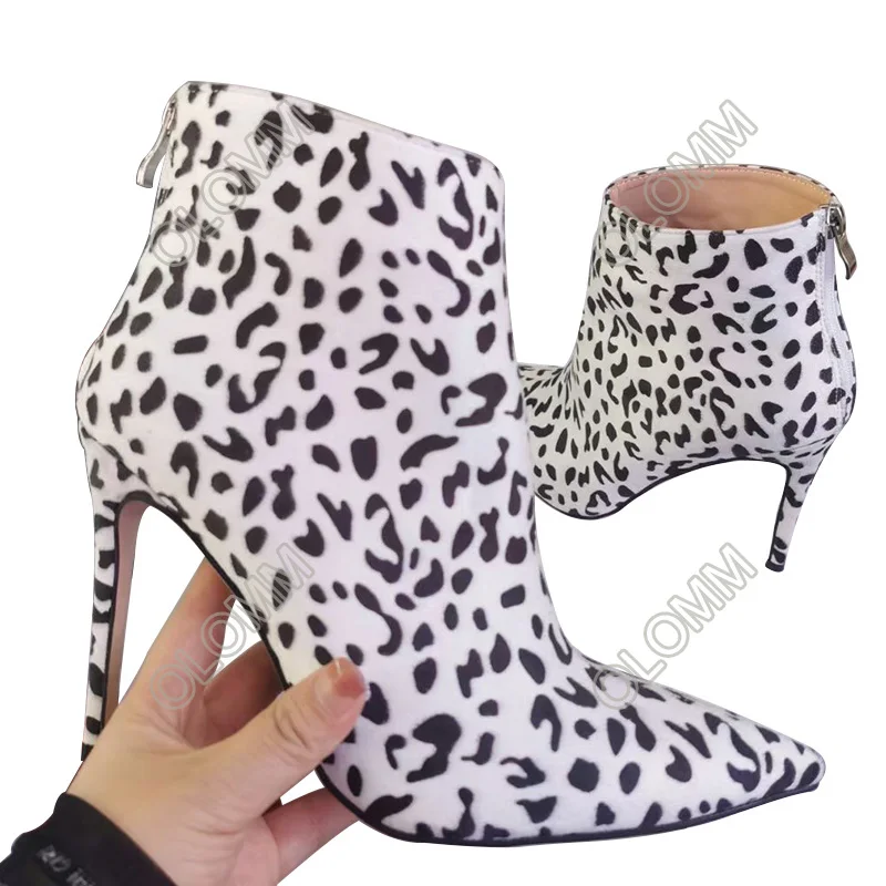 Olomm New Arrival Handmade Women Winter Cow Pattern Ankle Boots Stiletto Heels Pointed Toe Black Party Shoes Women US Size 5-15
Olomm New Arrival Handmade Women Winter Cow Pattern Ankle Boots Stiletto Heels Pointed Toe Black Party Shoes Women US Size 5-15