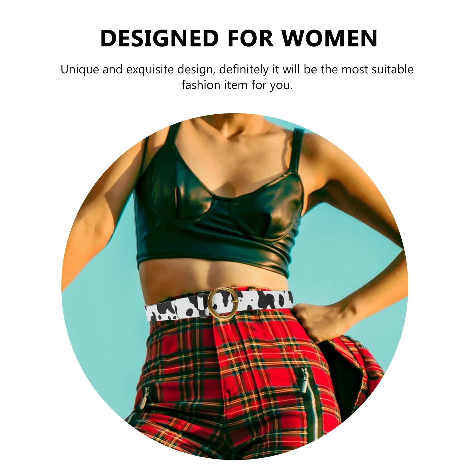 Cow Print Belt Women Imitation Waist Strap Fashion Accessory Pin Buckle Ladies Dress Jeans Decor
Cow Print Belt Women Imitation Waist Strap Fashion Accessory Pin Buckle Ladies Dress Jeans Decor