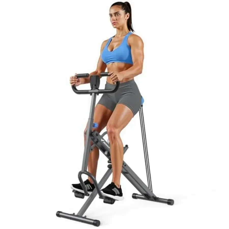 Home workout machine for squats and rowing, steel frame in black, compact foldable design with quick setup for glutes and legs
Home workout machine for squats and rowing, steel frame in black, compact foldable design with quick setup for glutes and legs