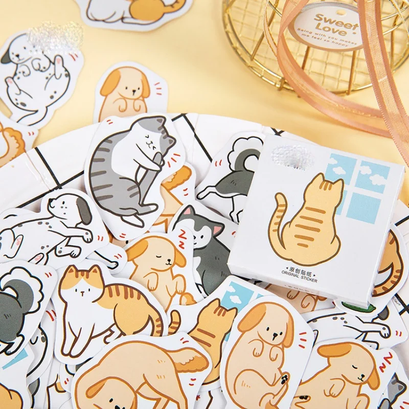 45 Pieces/box Cat And Dog Home Box Stickers Student Stationery Material Decorative Label Stickers Sealing Sticker
45 Pieces/box Cat And Dog Home Box Stickers Student Stationery Material Decorative Label Stickers Sealing Sticker