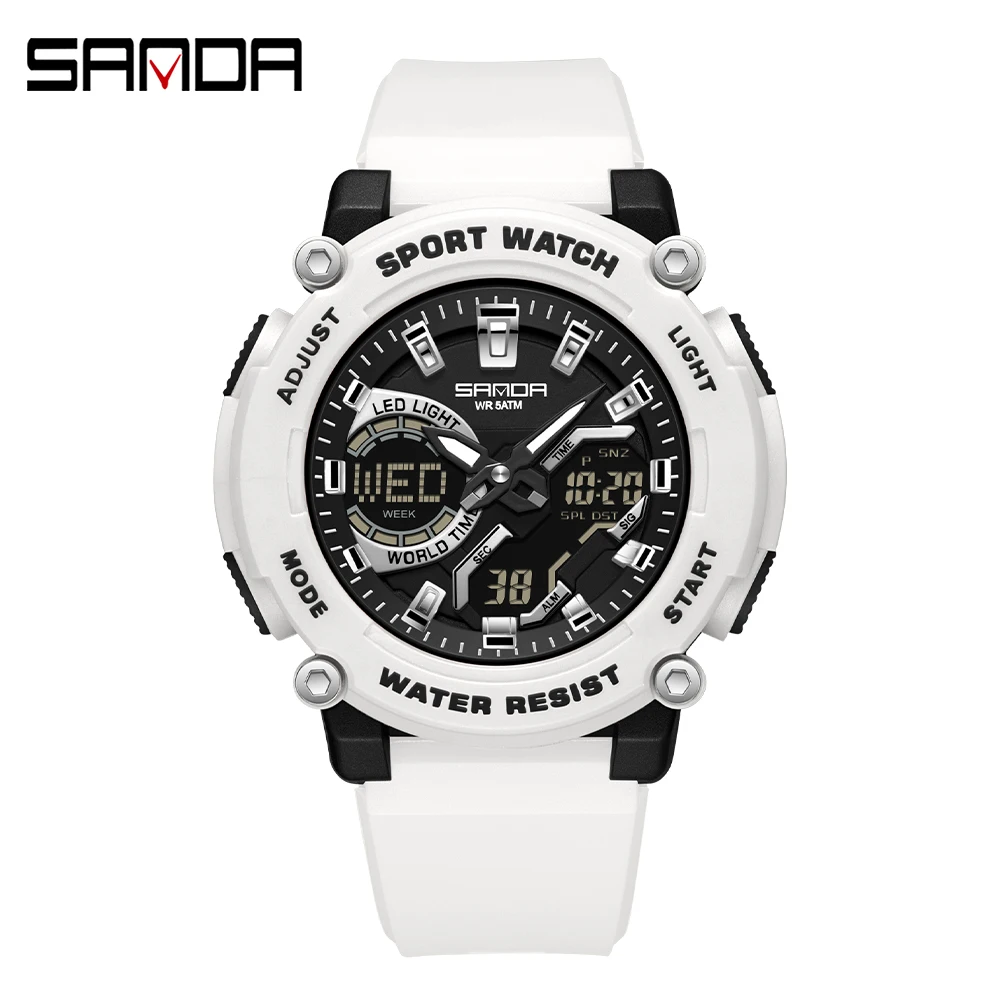 SANDA SD3374 Men's Electronic Calendar Countdown Alarm Clock Luminous Sports Student Digital Watches for Man
SANDA SD3374 Men's Electronic Calendar Countdown Alarm Clock Luminous Sports Student Digital Watches for Man