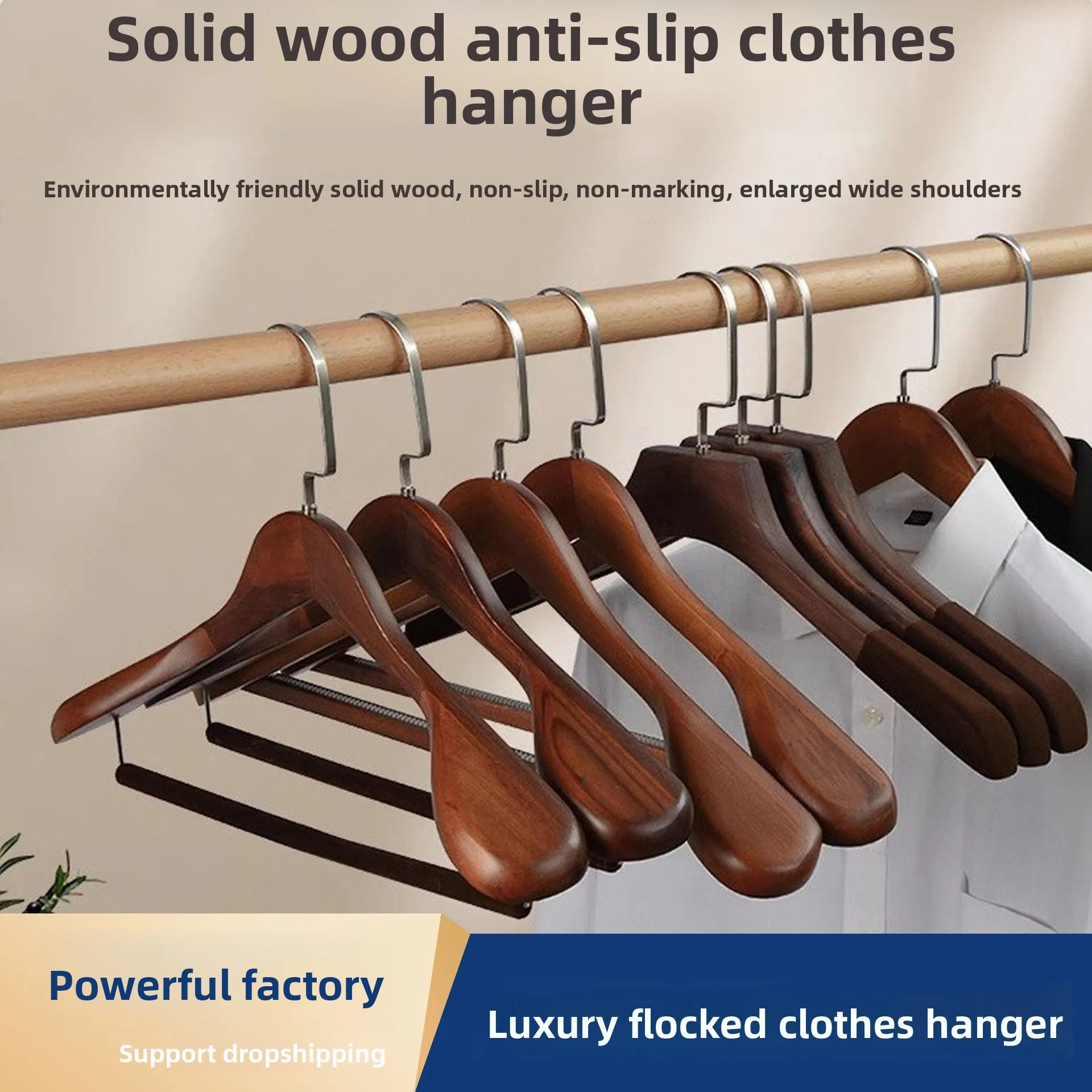 Premium Wide Shoulder Wooden Clothes Hangers Non Slip for Suit Coat Closet Storage
Premium Wide Shoulder Wooden Clothes Hangers Non Slip for Suit Coat Closet Storage