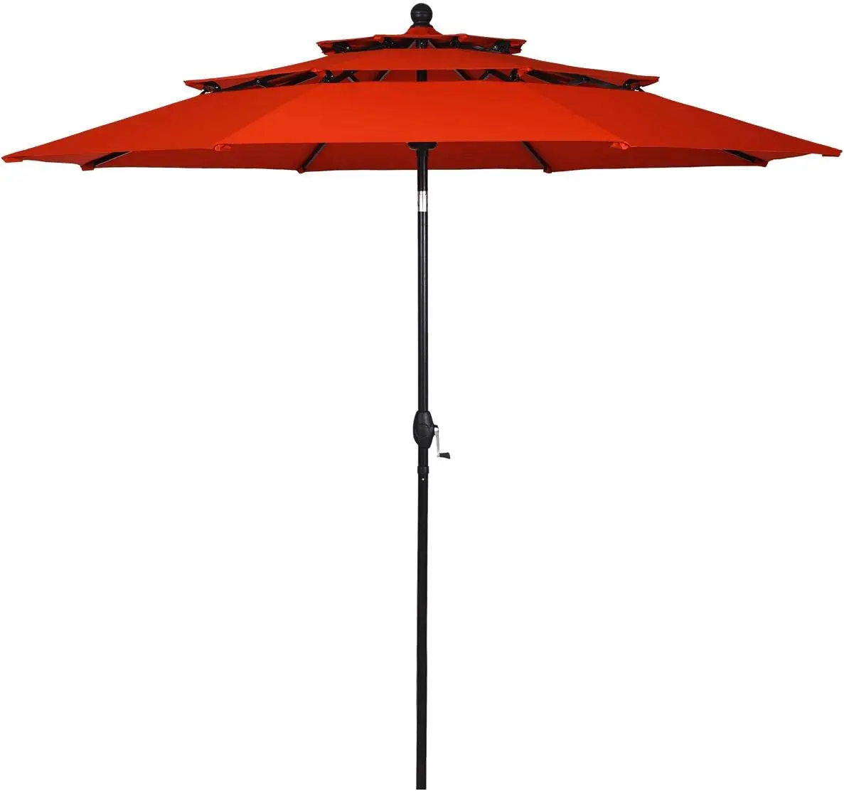 10 Ft 3 Tier Patio Umbrella, Outdoor Aluminum Double Vented Tilt Umbrella with Crank, for Market, Backyard, Poolside, Garden
10 Ft 3 Tier Patio Umbrella, Outdoor Aluminum Double Vented Tilt Umbrella with Crank, for Market, Backyard, Poolside, Garden