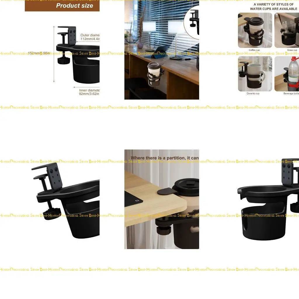 12PD Multipurpose Clip On Cup Holders for Desks Adjustable Drink Organizers Portable for Coffee Cups and Water Bottles
12PD Multipurpose Clip On Cup Holders for Desks Adjustable Drink Organizers Portable for Coffee Cups and Water Bottles