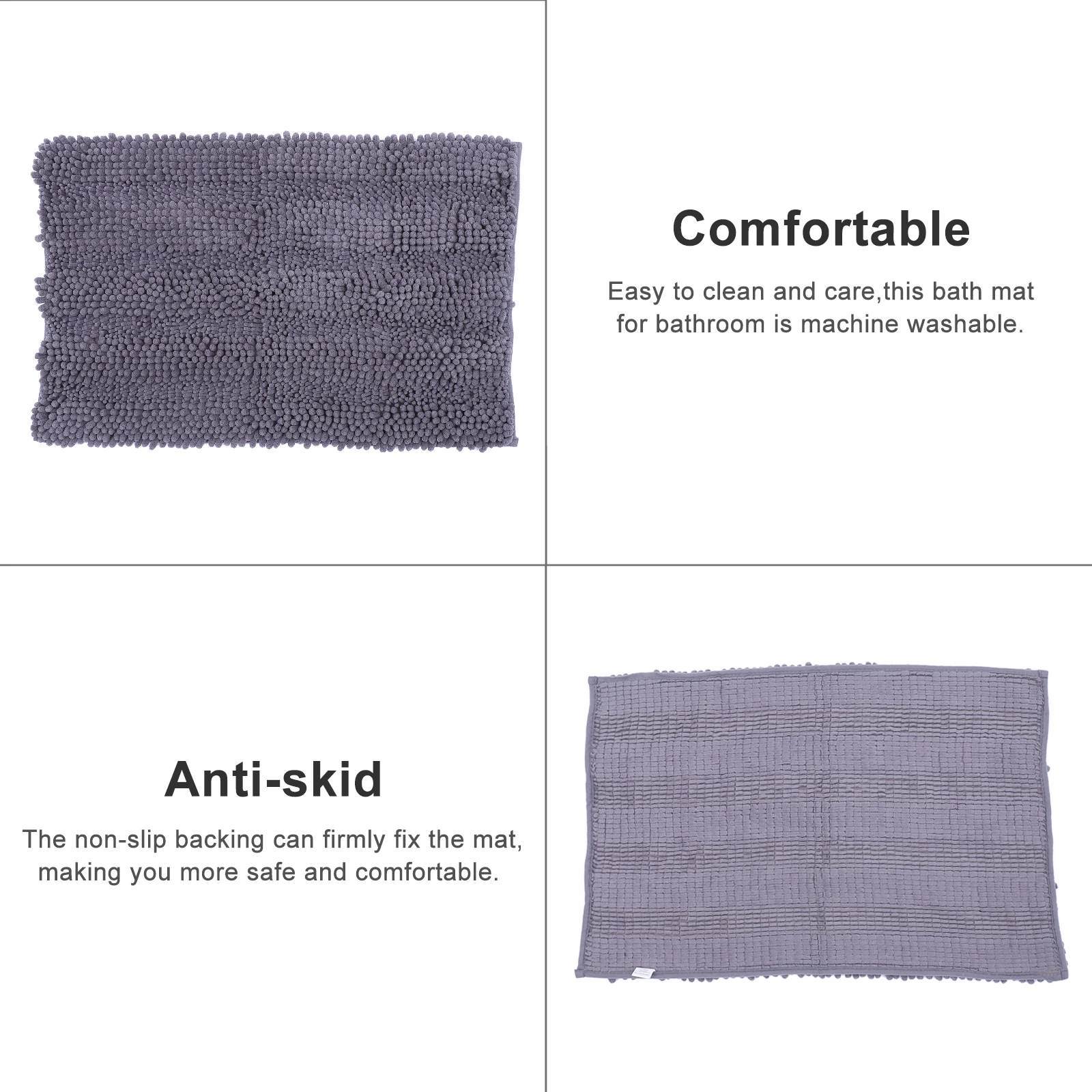Chenille Anti Slip Bath Mat Thick Shaggy Extra Absorbent Microfiber Bathroom Rugs Easy Care Machine Washable Home Essentials
Chenille Anti Slip Bath Mat Thick Shaggy Extra Absorbent Microfiber Bathroom Rugs Easy Care Machine Washable Home Essentials