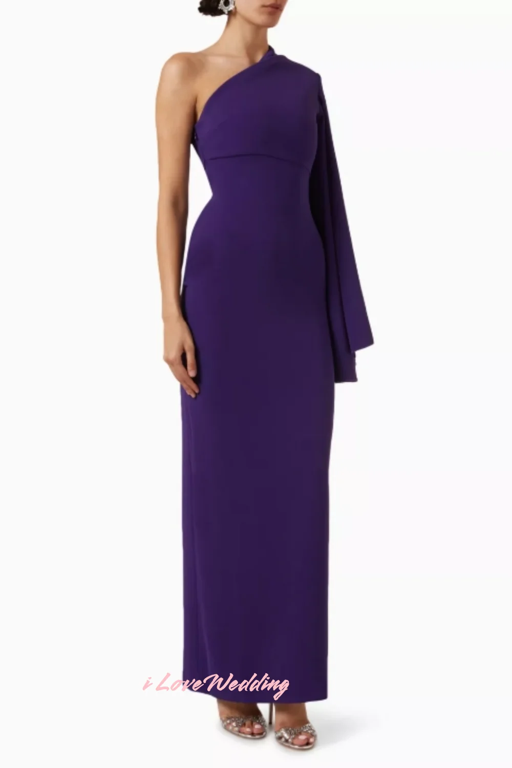 Purple One Shoulder Evening Dress 2025 Satin Long Sleeve Sheath Split Elegant Ankle-Length Pleat Wedding Party Dress Customized
Purple One Shoulder Evening Dress 2025 Satin Long Sleeve Sheath Split Elegant Ankle-Length Pleat Wedding Party Dress Customized