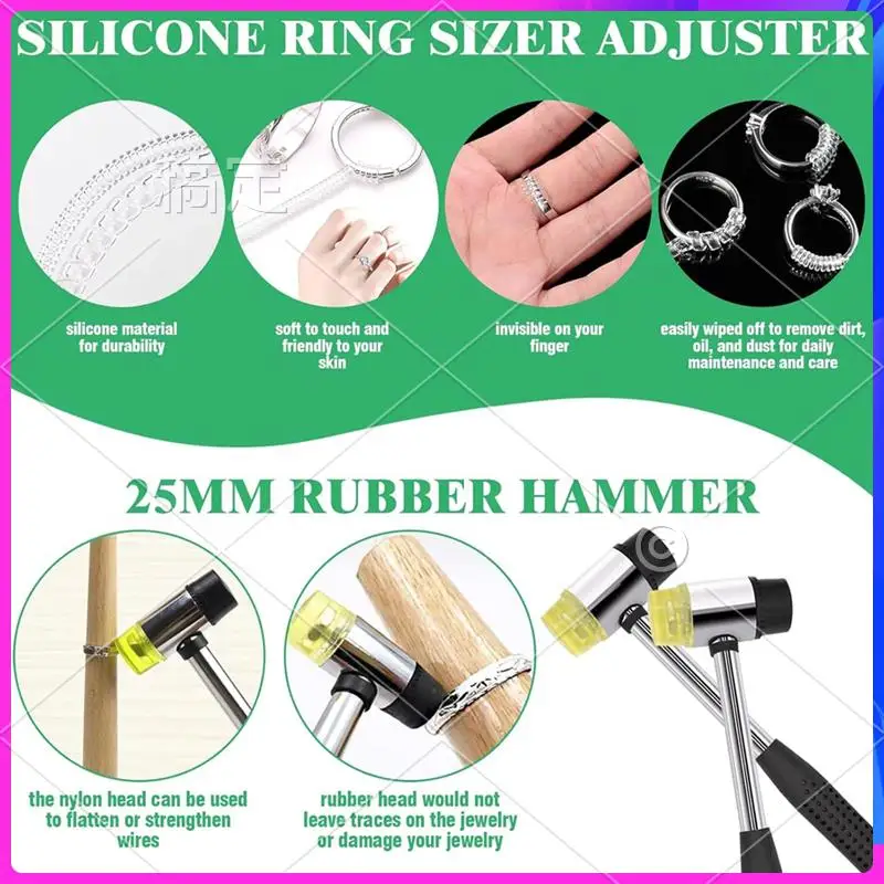 AOAO-27Pcs Jewelers Tools Set,Ring Sizer Measuring Tool For Fixing Bent Rings, Making The Bent Ring Round Again, Ring Forming
AOAO-27Pcs Jewelers Tools Set,Ring Sizer Measuring Tool For Fixing Bent Rings, Making The Bent Ring Round Again, Ring Forming