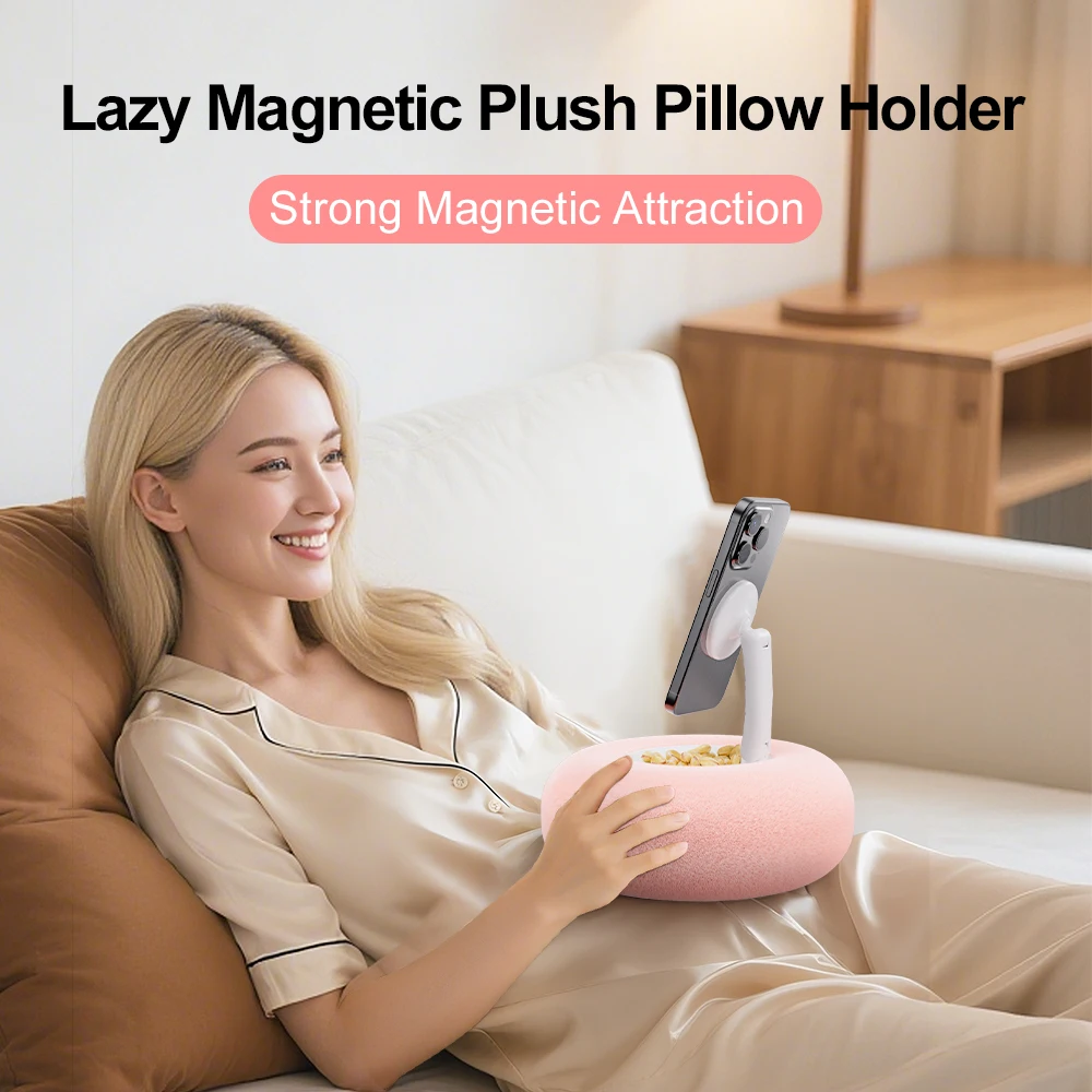 New Plush Pillow Magnetic Phone Bracket Adjustable Angle Desktop Stand For Live Straming Video Chat Tiktok smartphone Holder
New Plush Pillow Magnetic Phone Bracket Adjustable Angle Desktop Stand For Live Straming Video Chat Tiktok smartphone Holder