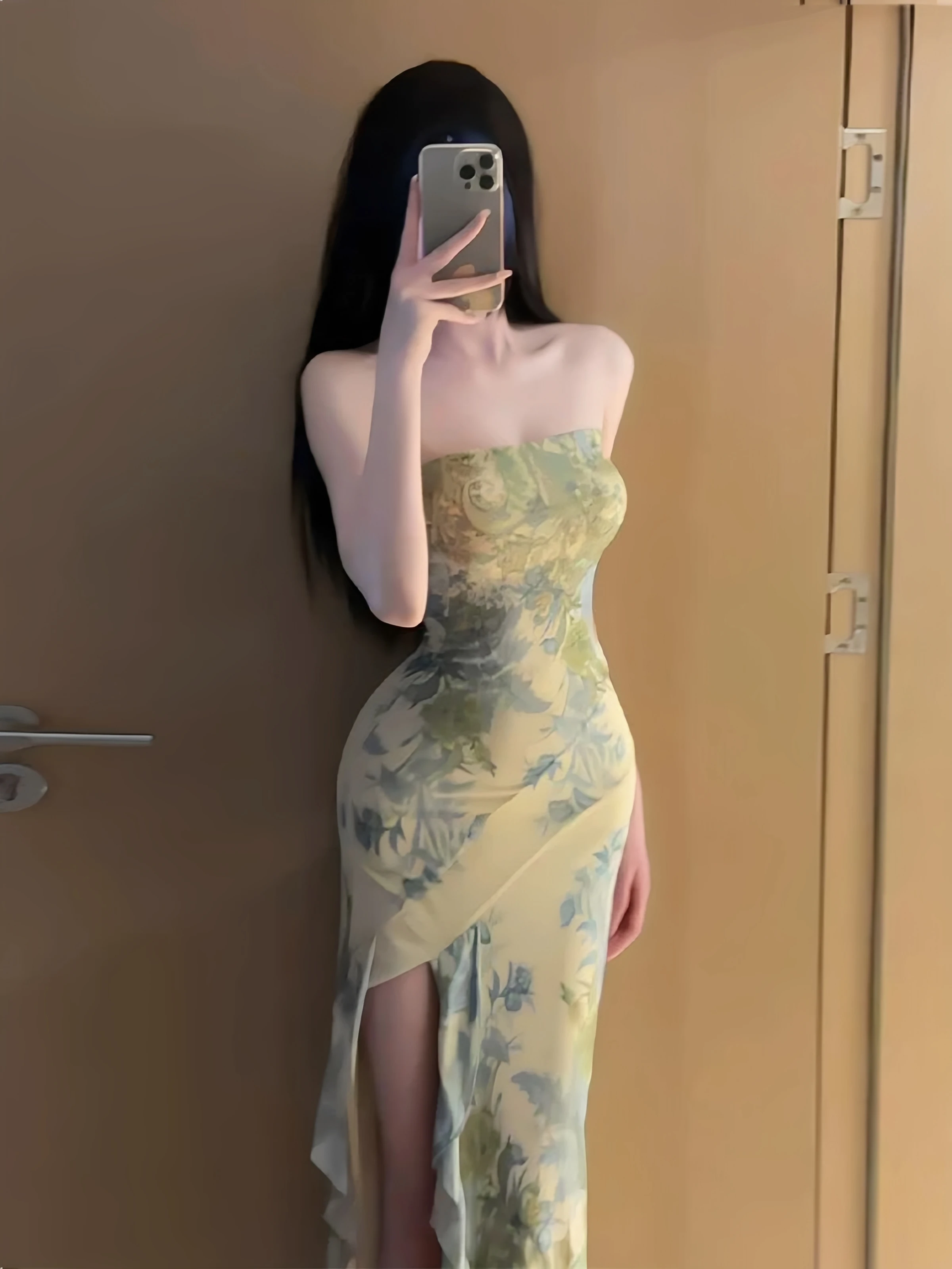 Pure Desire One Shoulder Tube Dress Vintage Green Wrap around Long Summer Sexy Split Tight Skirt Holiday Women's Fashion
Pure Desire One Shoulder Tube Dress Vintage Green Wrap around Long Summer Sexy Split Tight Skirt Holiday Women's Fashion