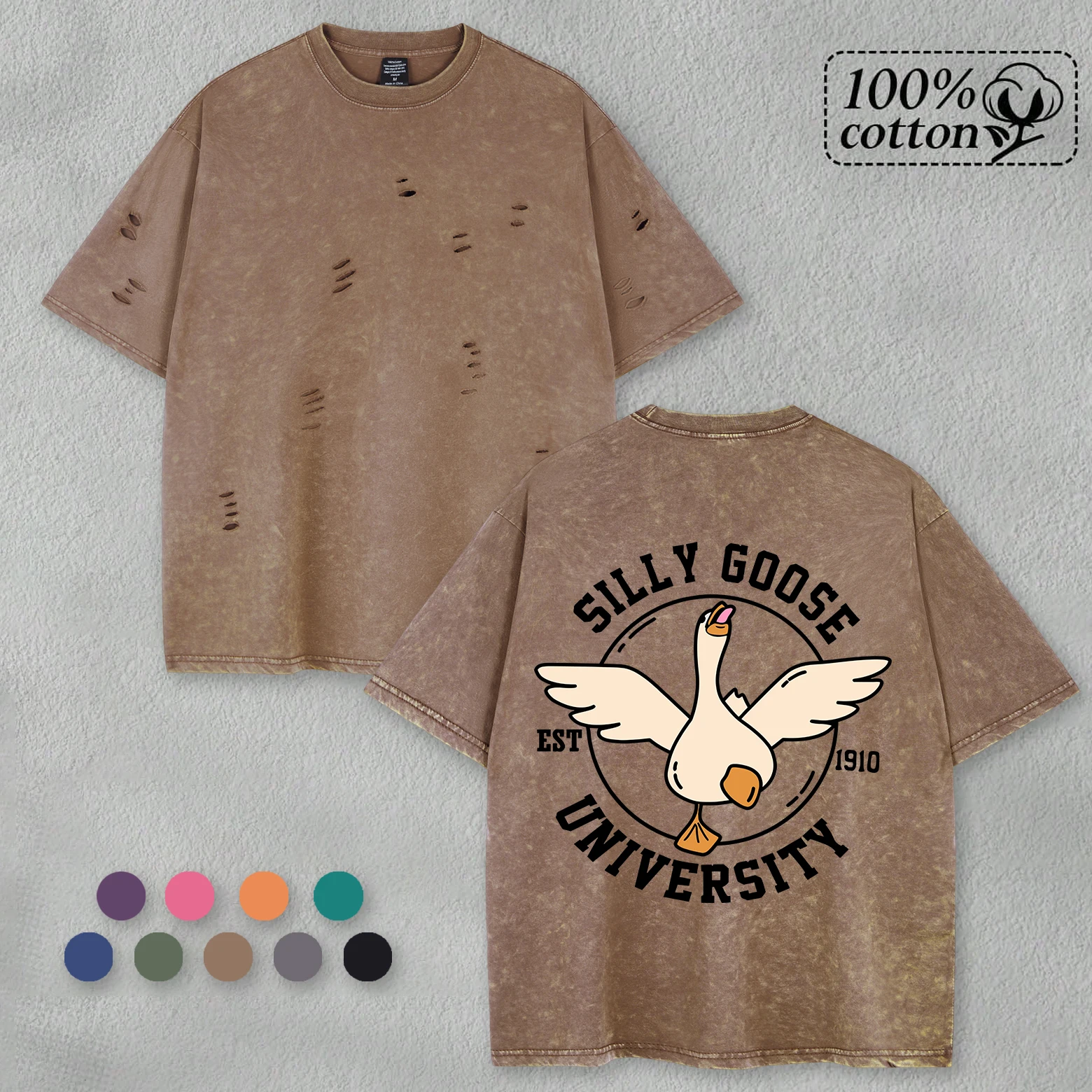 Футболка Silly Goose University с промытыми отверстиями, мужская летняя свободная футболка, мягкие винтажные топы с круглым вырезом, модные хлопковые топы унисекс с коротким рукавом
Футболка Silly Goose University с промытыми отверстиями, мужская летняя свободная футболка, мягкие винтажные топы с круглым вырезом, модные хлопковые топы унисекс с коротким рукавом