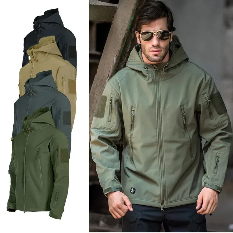 Men's Military Windproof and Waterproof Special Operations Jacket Sharkskin Soft-Shell Hooded Bomber Jacket Tactical Off-Road
Men's Military Windproof and Waterproof Special Operations Jacket Sharkskin Soft-Shell Hooded Bomber Jacket Tactical Off-Road