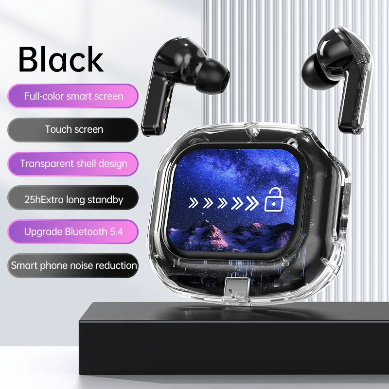 High Quality Bluetooth5.4 Long Battery Life High Battery Capacity LCD Touch Screen Noise Cancelling Fully Transparent Headphones
High Quality Bluetooth5.4 Long Battery Life High Battery Capacity LCD Touch Screen Noise Cancelling Fully Transparent Headphones