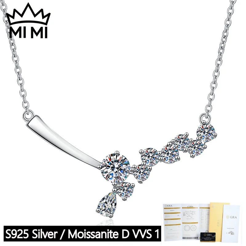MI MI 925 Sterling Silver 1CT GRA Certified D Color Galaxy Full-Pavé Moissanite Pendant Necklace Women's Minimalist with Gift Bo
MI MI 925 Sterling Silver 1CT GRA Certified D Color Galaxy Full-Pavé Moissanite Pendant Necklace Women's Minimalist with Gift Bo