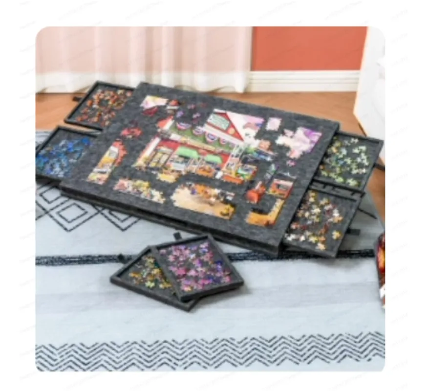 Folding Felt Puzzle Board, 1000 Pieces Portable Storage Puzzle Table with Drawer Type Sorting Tray
Folding Felt Puzzle Board, 1000 Pieces Portable Storage Puzzle Table with Drawer Type Sorting Tray