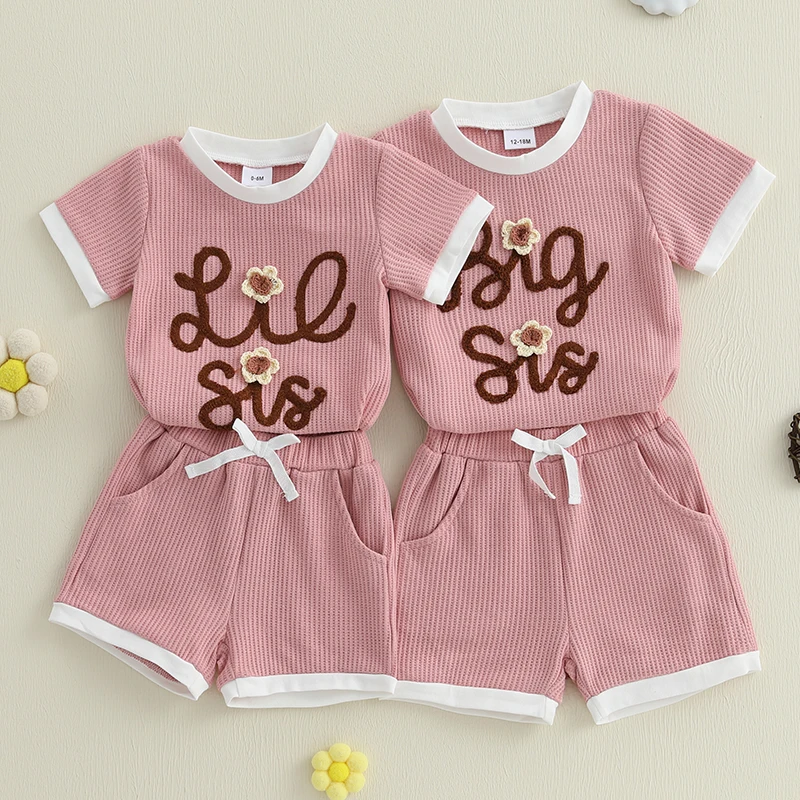 Toddler Infant Baby Girls Clothes Sets 2pcs Short Sleeve Crew Neck Letters Flower T-shirt with Shorts Summer Children Outfit
Toddler Infant Baby Girls Clothes Sets 2pcs Short Sleeve Crew Neck Letters Flower T-shirt with Shorts Summer Children Outfit