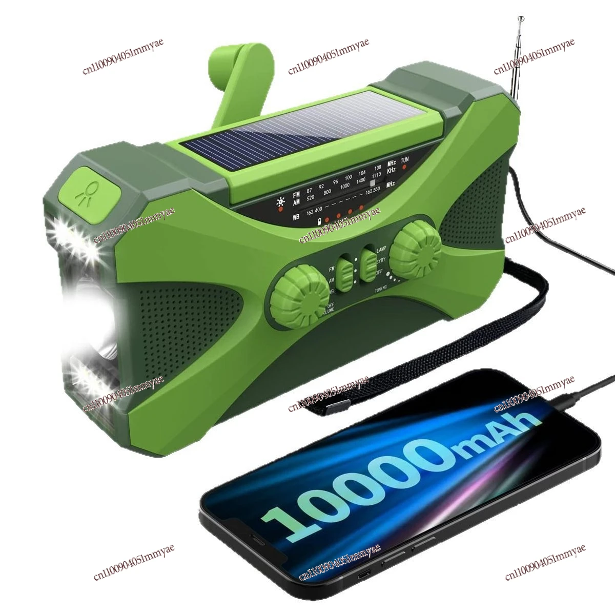 10000ma Multi-function Hand-cranked Power Generation Flashlight Solar Flashlight Disaster Relief Belt Usb Combat Readiness
10000ma Multi-function Hand-cranked Power Generation Flashlight Solar Flashlight Disaster Relief Belt Usb Combat Readiness