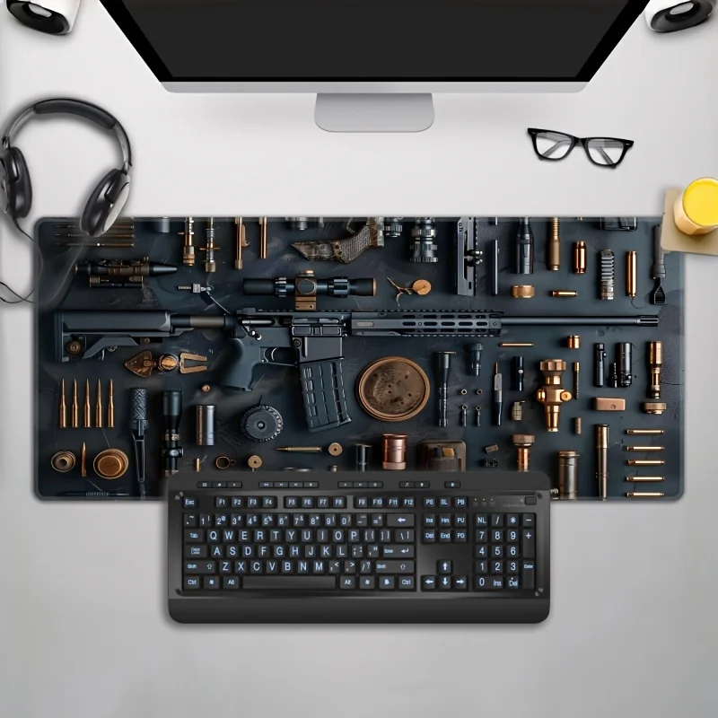 Gun Parts Assemble Extended Gaming Mouse Pad Non-Slip Rubber Desk Mat for Office and Laptop Use
Gun Parts Assemble Extended Gaming Mouse Pad Non-Slip Rubber Desk Mat for Office and Laptop Use
