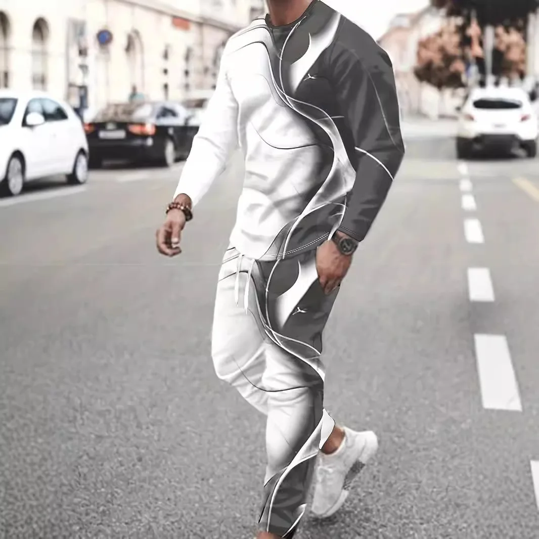 Мужская одежда Уличный спортивный костюм Jogger Одежда из 2 предметов Мужские футболки с длинными рукавами Комплекты брюк Осенняя мода Мужская спортивная одежда с 3D принтом
Мужская одежда Уличный спортивный костюм Jogger Одежда из 2 предметов Мужские футболки с длинными рукавами Комплекты брюк Осенняя мода Мужская спортивная одежда с 3D принтом