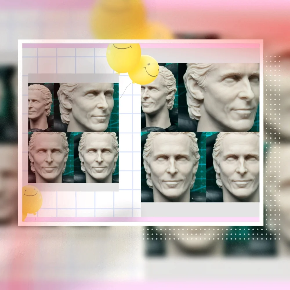 1/6 Famous Superhero Movie Characters Christian Bale Smile Male Unpainted Head Carving Model Fit 12inchs Action Figure Body
1/6 Famous Superhero Movie Characters Christian Bale Smile Male Unpainted Head Carving Model Fit 12inchs Action Figure Body