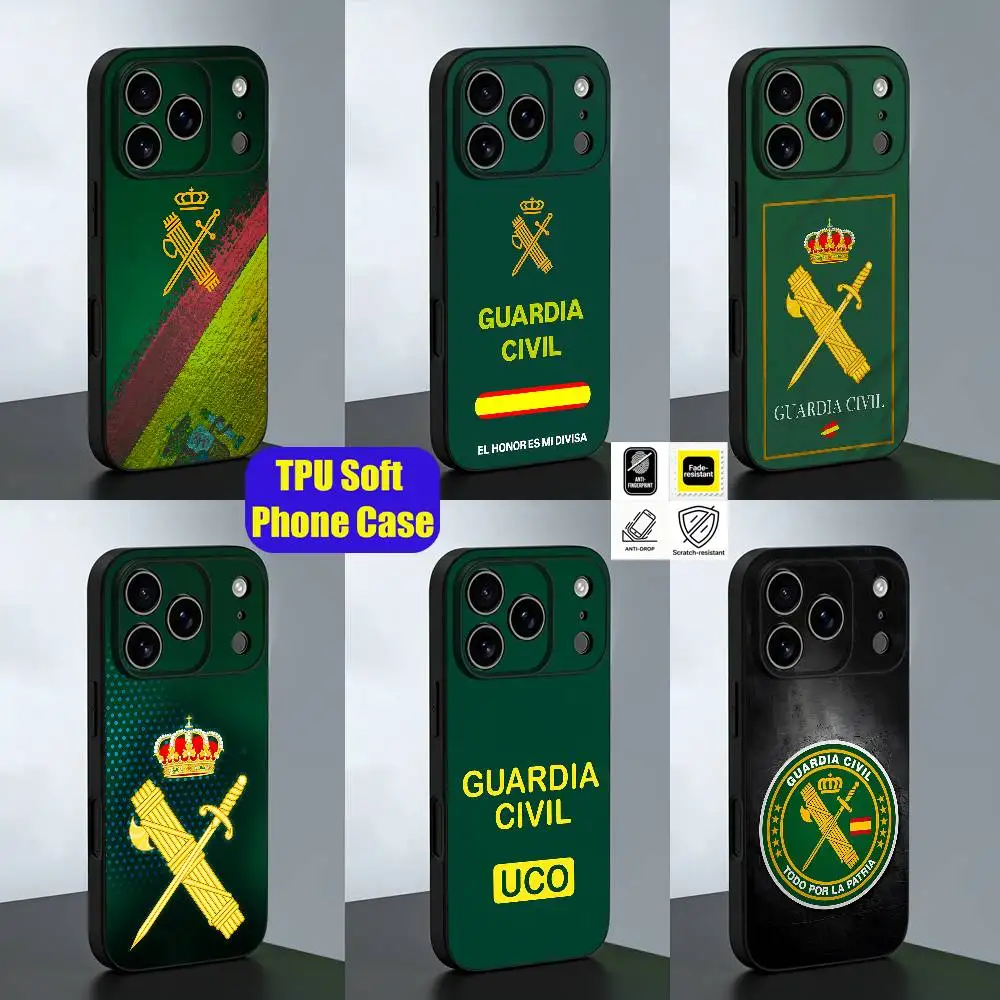 For Spain Spanish Guard Civil Emblem Phone Case iPhone 15,16,12,13,14,11,17,Pro,Max,Plus,E,Air,Mini Custom Black TPU Cover
For Spain Spanish Guard Civil Emblem Phone Case iPhone 15,16,12,13,14,11,17,Pro,Max,Plus,E,Air,Mini Custom Black TPU Cover