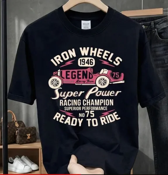 High-quality Men's Summer New Thick Pure Cotton T-shirt, with Printed Design, Stylish, Breathable, and Sweat-absorbing
High-quality Men's Summer New Thick Pure Cotton T-shirt, with Printed Design, Stylish, Breathable, and Sweat-absorbing